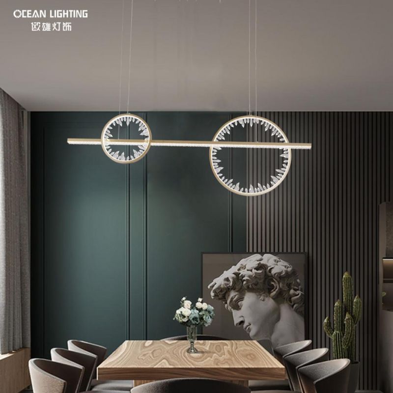 Pendant Lamp Rings Gold Hanging Pendant Basket Pendant Lamp Om820102-2heads
