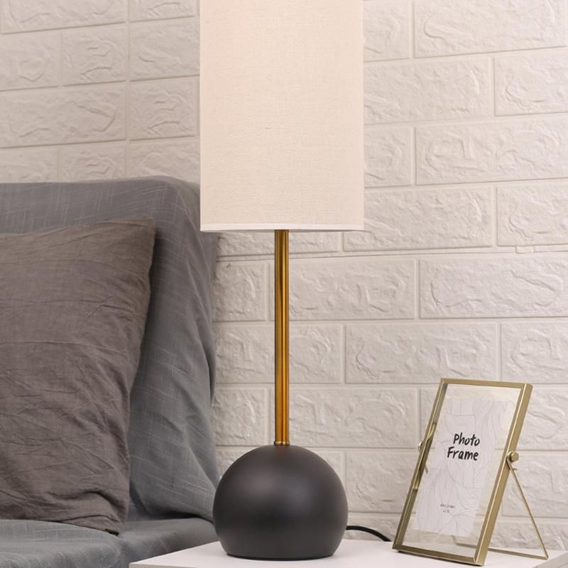 Cylindrical Lampshape Ball Vintage Style Bedroom Bedside Nightstand Lamps Light