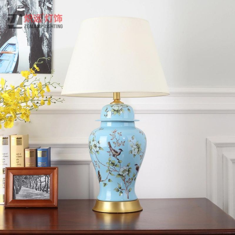 Chinese Ceramic Vase Table Lamp for Hotel Bedroom (TL8003)