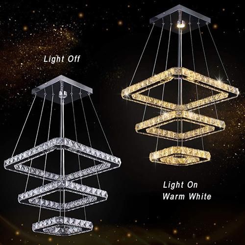 Modern LED Crystal Pendant Lamp for Island Lighting Fixtures for Dining Living Room