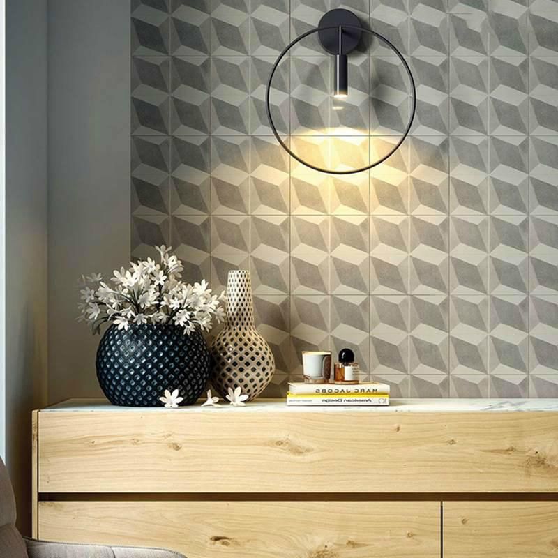 Nordic Simple Black Wall Lamp Creative Protection Restaurant Circle Wall Sconce (WH-OR-208)