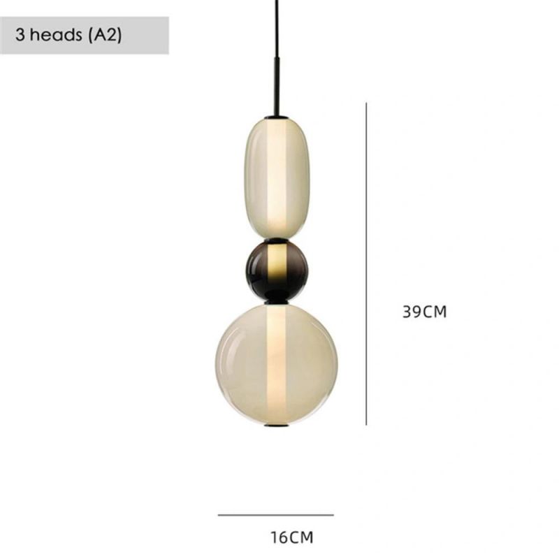 Glass Ball LED Pendant Lamp Bedside Bar Cafe Hanging Lights Candy Cartoon Home Decor Pendant Lights