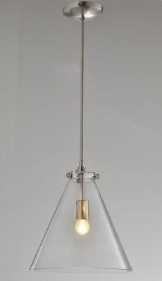 Simple Clear Glass Pendant Lamp in Chrome (17001-P)