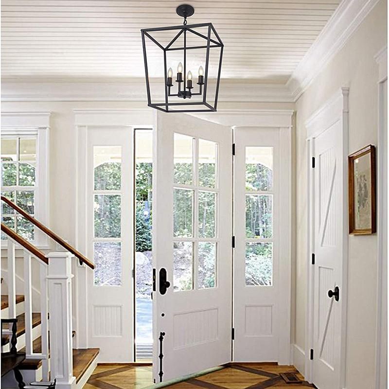 American Wrought Iron Chandelier Garden Hall Lamp Kitchen Corridor Retro Farmhouse Chandelier (WH-VP-89)