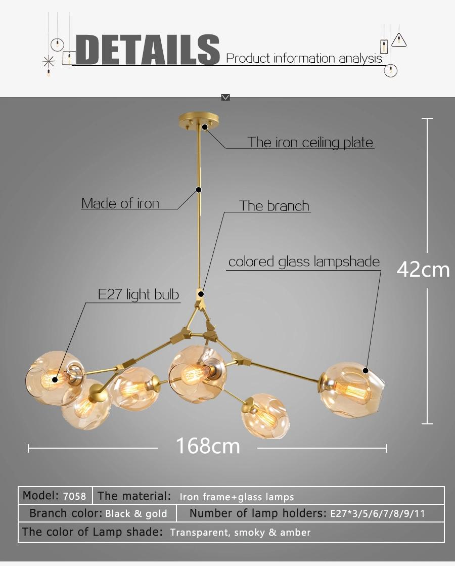Luxury Bubble Chandelier Suspension Lamp Modern Lighting