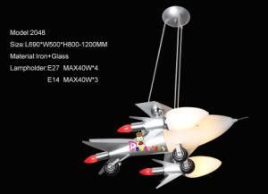 Iron Craft Air Plane Kids Room Pendant Lamp