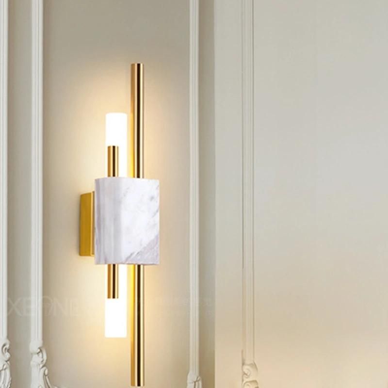 Marble Wall Lamp Modern LED Wall Lamps for Living Room Bedroom Loft Decor Home Bedside Wall Light (WH-OR-103)
