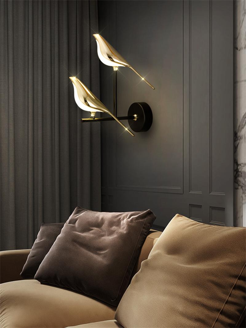 Magpie Wall Lamp Interior Decoration Bird Wall Lights Fixtures Acrylic Lampshade LED LED Wall Lamp