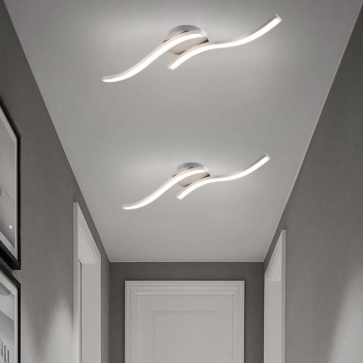 How Bright Simple Wave Design 8W LED Ceiling Metal for Living Room Bedroom LED Ceiling Light