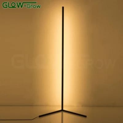 APP Control RGB Atmosphere Dimmable Standing LED Corner Floor Lamp with Dynamic Lighting Effect for Home Decoration