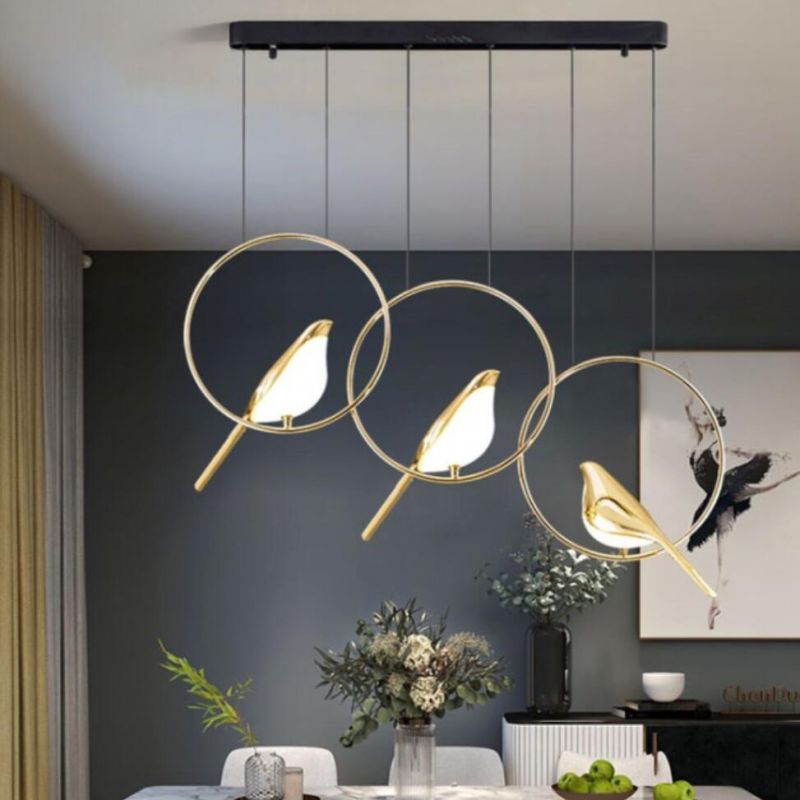 Postmodern Bird Pendant Light Loft Living Room Restaurant LED Luxury Lamp Art Gold Pendant Lamp (Wh-AP-177)