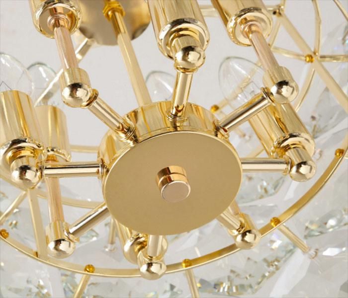 Fashion and Modern Crystal Chandelier Pendant Light Finished in Gold Polishing
