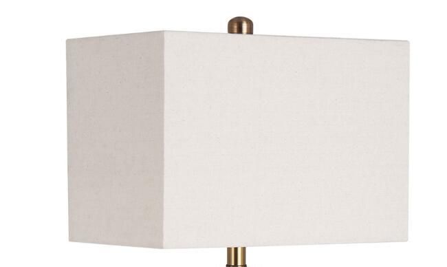 Hotel Table Lamp with Marble Stone, Fabric Shade E27, 60W X 1