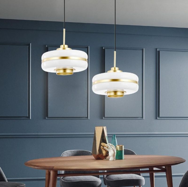 Modern Glass Pendant Lights Nordic LED Kitchen Lamps Living Room Circular Industrial Home Pendant Lamp (WH-AP-113)