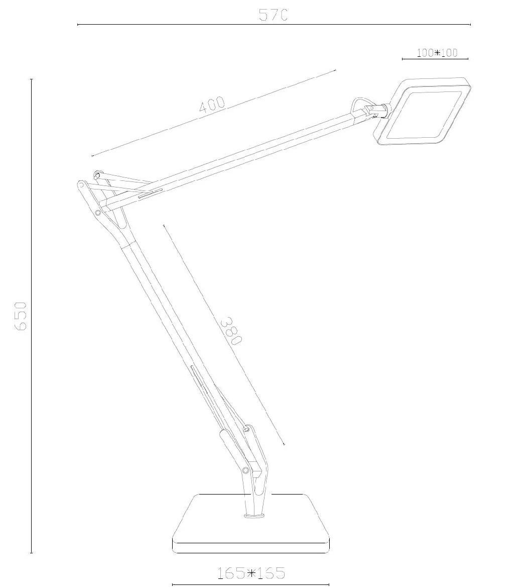 Touch Sensor LED Table Lamp Reading Swing Arms for Bedside Office Study Desk Light