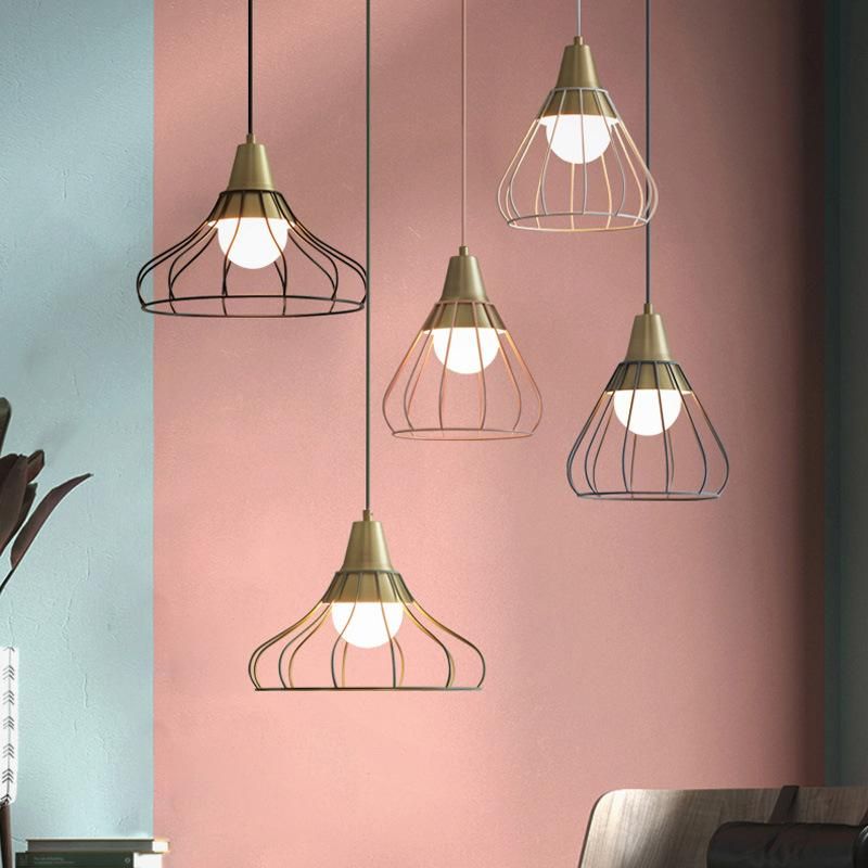 Nordic Metal Pendant Light Bar Study Stairs Svend Scandinavian Modern Birdcage Chandelier (WH-AP-312)