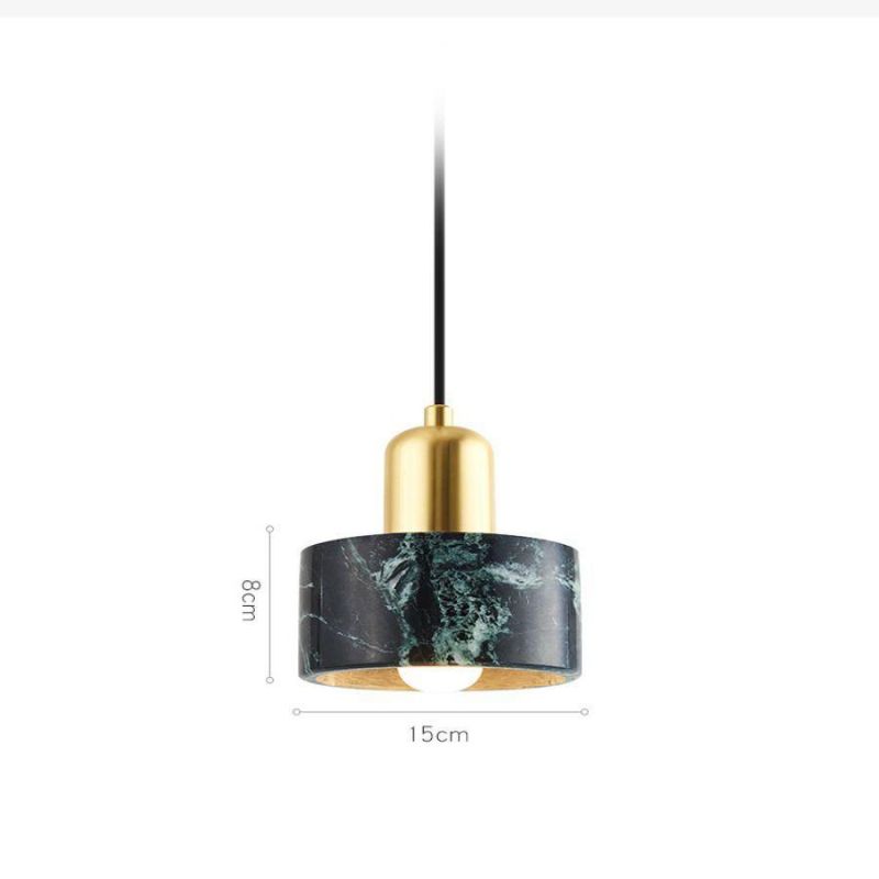 Natural Marble Decorative Pendant Lamp Nordic Style Luxury Bedroom Restaurant Bar Copper Suspended Lights G9 LED Lamp