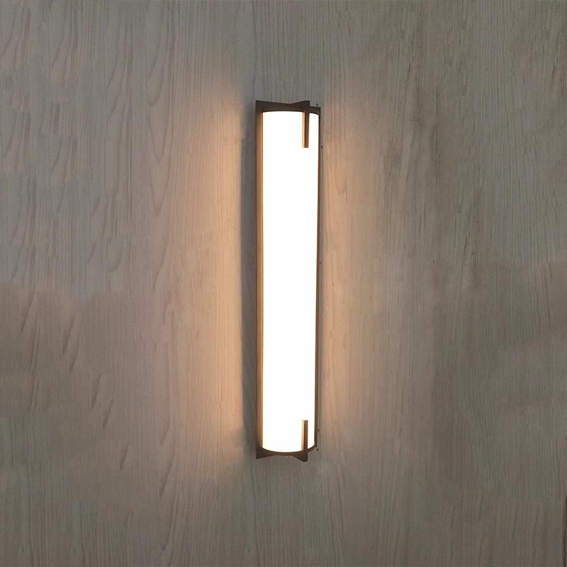 Milk White Pickling Glass Shade and Metal Wall Plate Wall Lamp.