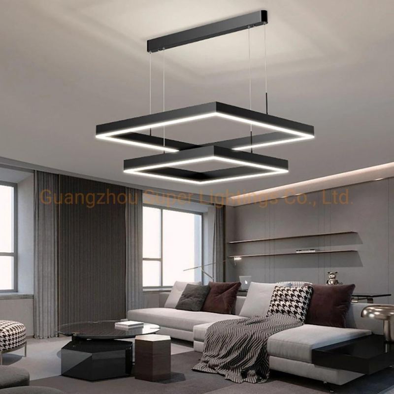 High Quality White Square Decorative Residential Coffee LED Ceiling Light