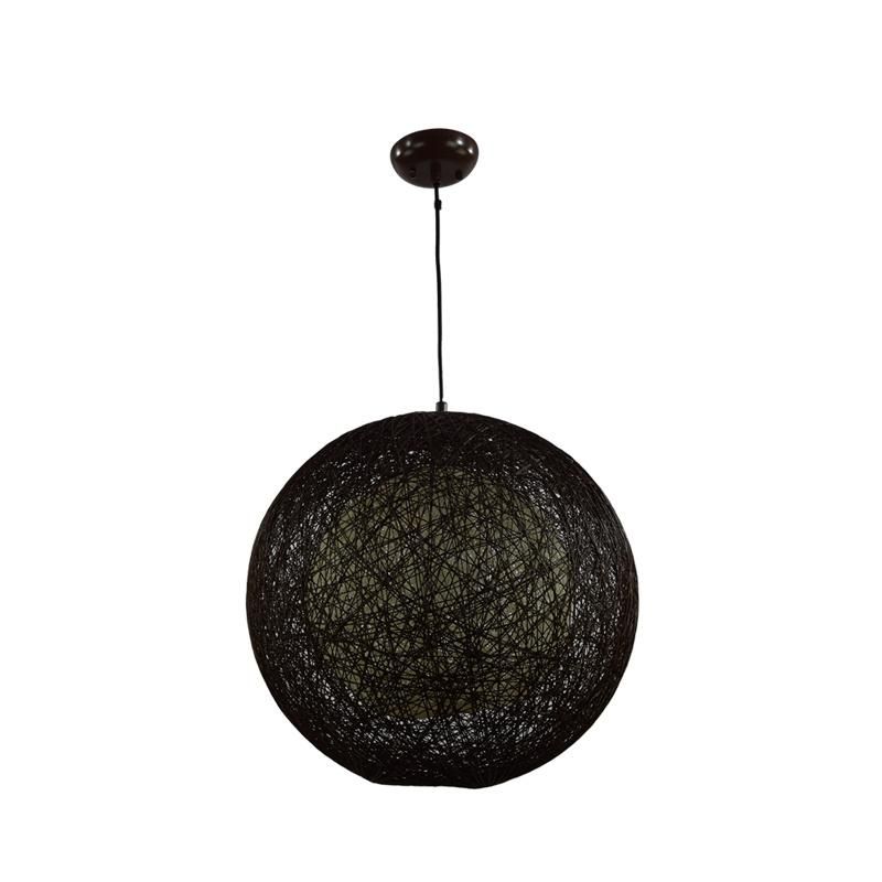 Most Popular Home Hotel Restaurant Decoration Vintage Twine Rope Hanging Ball Light Pendant Lamp