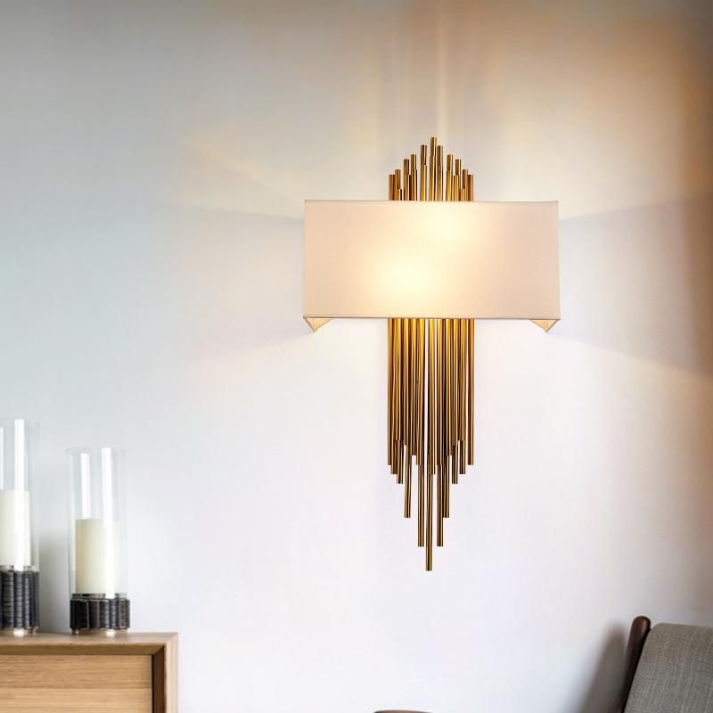 Gold LED Wall Lamp Bedroom Bedside Stairs Corridor Simple Wall Decoration Light (WH-OR-144)