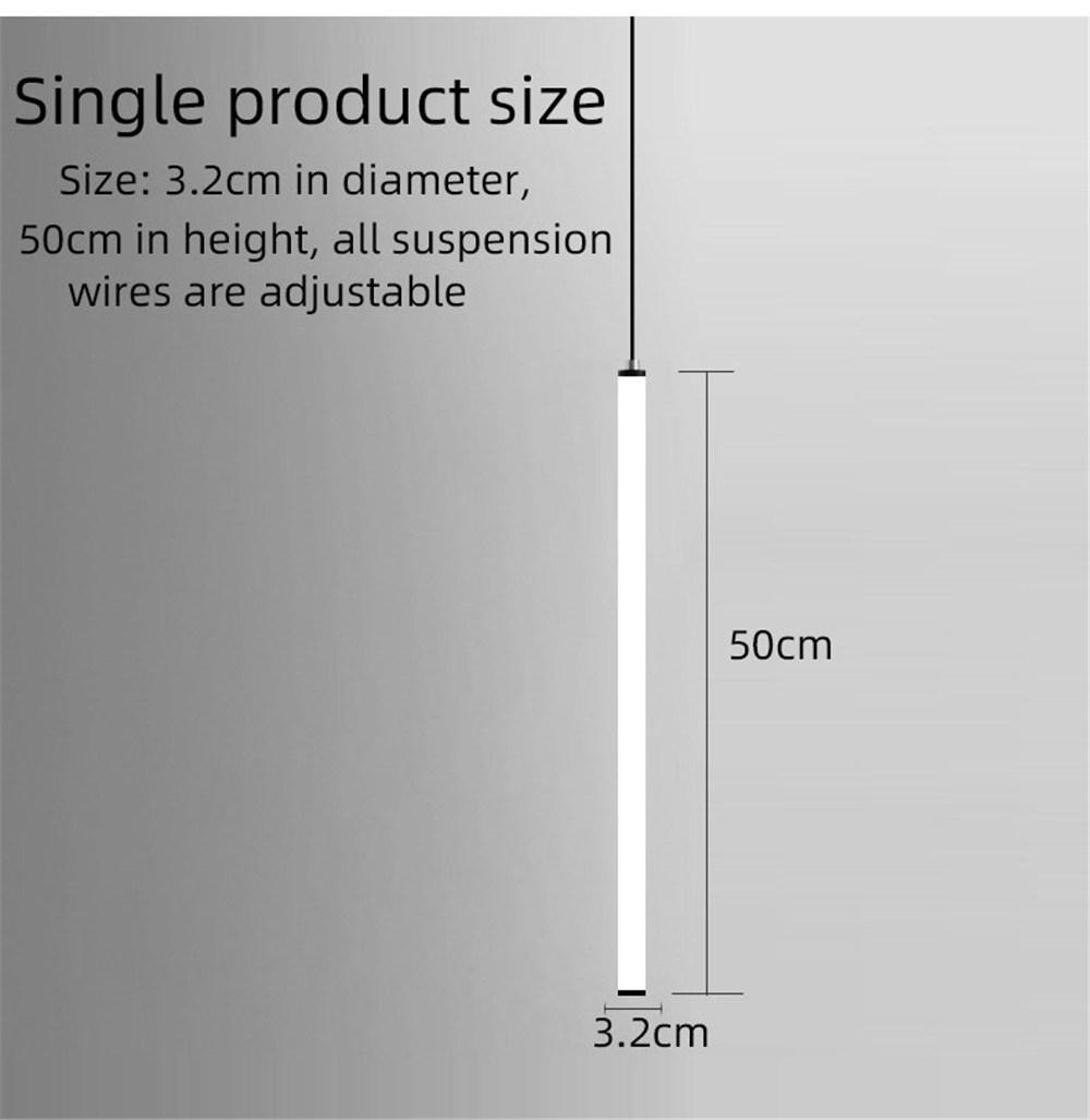 Modern LED Stair Chandelier Hanging Lamp