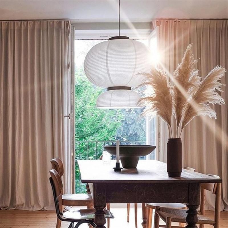 Danish Design Oak Rice Paper White Pendant Light E27 for Restaurant Bedroom Dinning Room Light (WH-AP-263)