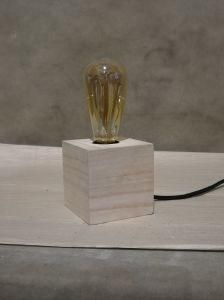 Square Paolownia Wood Table Lamp (C5007340P-1)