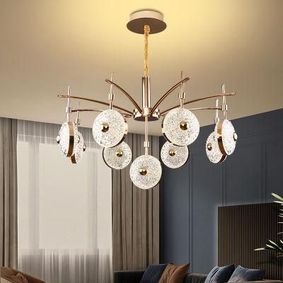 Dafangzhou 140W Light China Sputnik Chandelier Gold Suppliers LED Pendant Light Ivory Frame Color LED Chandelier for Hall