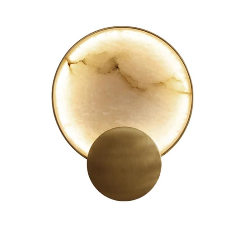 Modern Round Marble LED Wall Lights Living Room Bedside Lighting Fixtures (WH-OR-58)