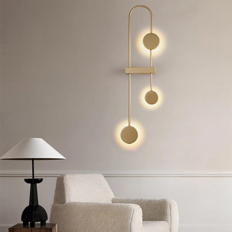 Nordic Black Wall Lamp Post-Modern Living Room Bedroom Decoration Lamp on Wall (WH-OR-118)