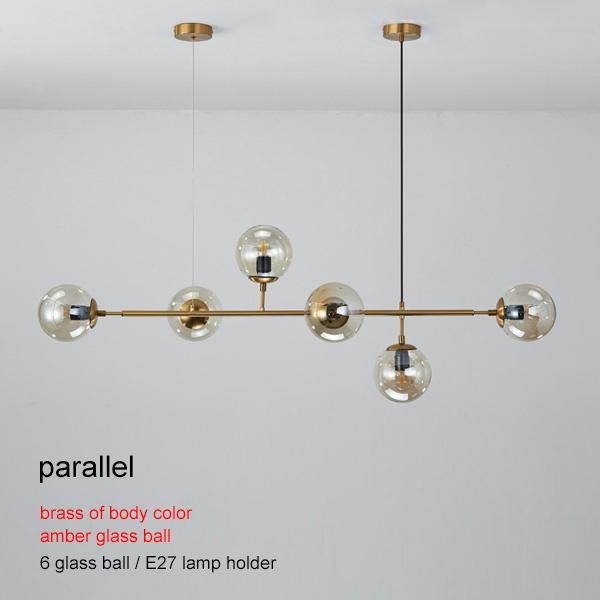 Modern Glass Ball Pendant Lights for Living Room Art Restaurant Black Home Orb Hanging Lamp (WH-AP-285)