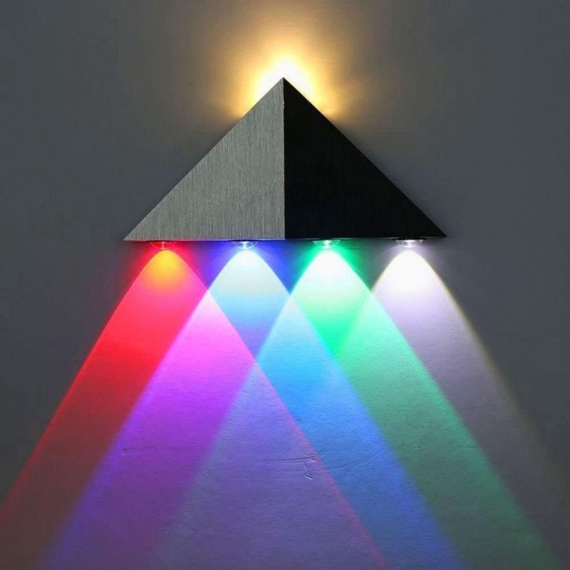 Modern Triangle 5W LED Wall Sconce Light Fixture Indoor Hallway up Down Wall Lamp Spot Light Aluminum Decorative Lighting for Theater Studio Restaurant Hotel