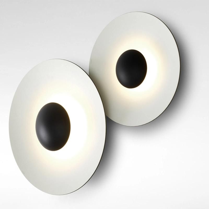 Modern Wood Grain Art Wall Lamp Nordic Round Combination Ginger LED Wall Sconce (WH-OR-205)