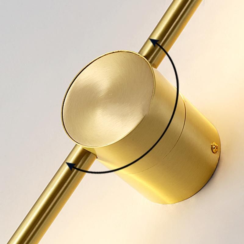 Light Luxury Copper Wall Light Living Room Bedroom Bedside Light Hotel Corridor Long Wall Lamp
