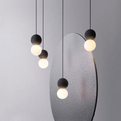 Simple Modern Resin Glass Ball Pendant Lights Industrial Bedroom Bedside Cafe Bar Lights (WH-AP-265)