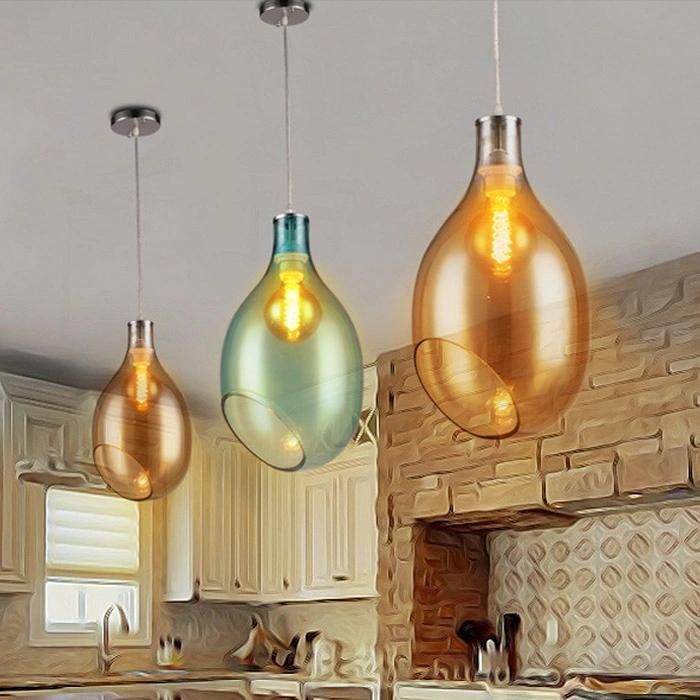 Art Glass Pendant Lights Fixtures for Indoor Home Dining Room Kitchen (WH-GP-05)