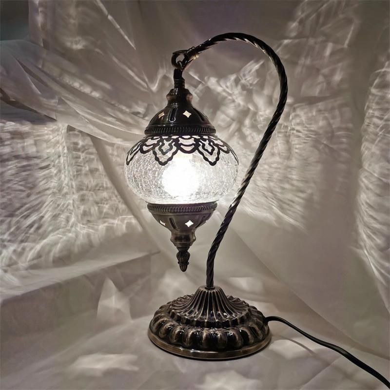 Newest E14 Hand-Inlaid Glass Mosaic Bedroom Living Room Decorative Table Lamps (WH-VTB-11)