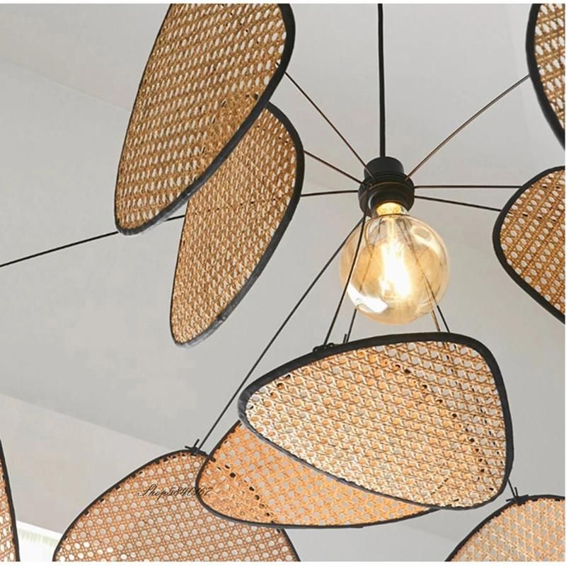 Bamboo Vintage Restaurant Rattan Woven Lamp Dining Room Living Room Are Decor Rattan Pendant Light (WH-WP-22)