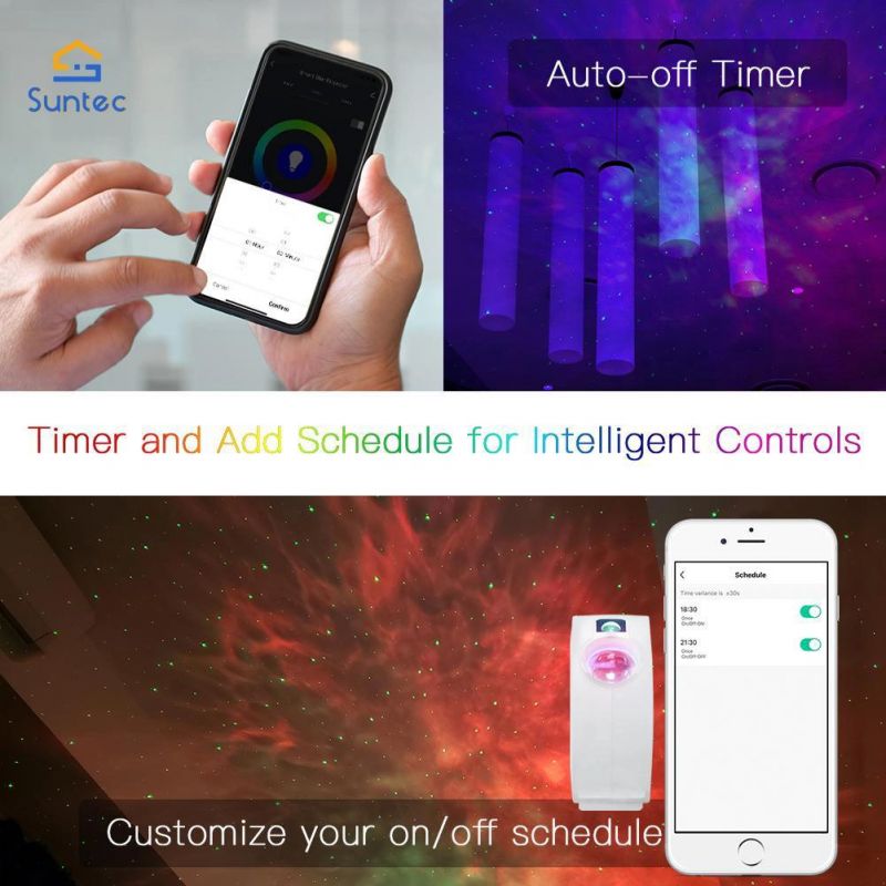 Hot Selling Smart WiFi Star Projector with Galaxy Nebula Cloud/Moving Ocean Wave Star Sky