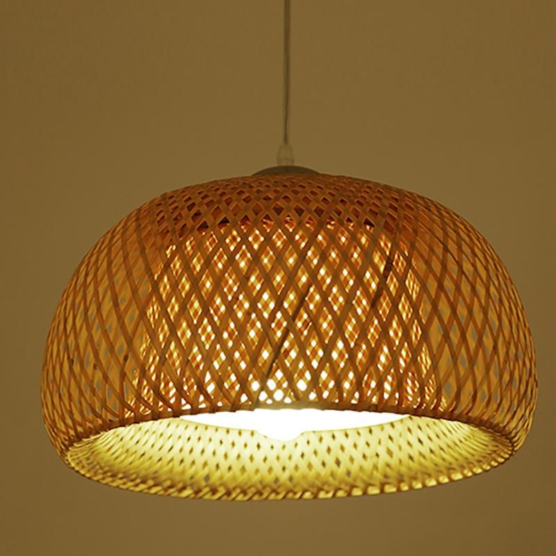 Wooden Asian Style Lantern Design Chandelier Restaurant Dining Pendant Lamp