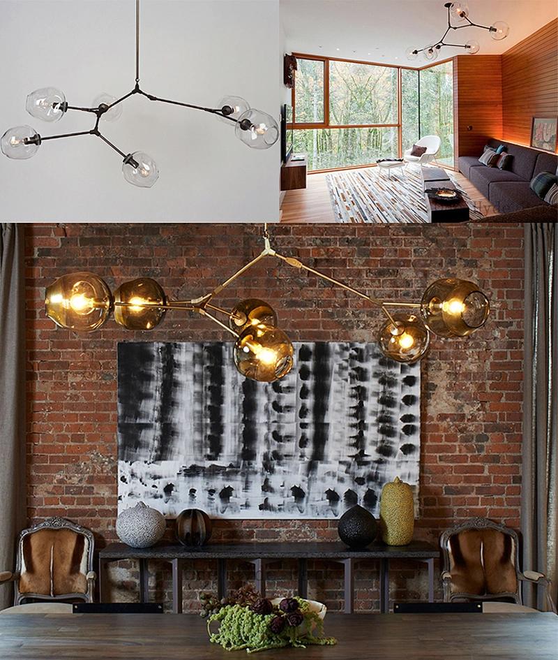 Modern Simple Style Coffee Shop Art Decor Suspension Iron Glass LED Pendant Lamp