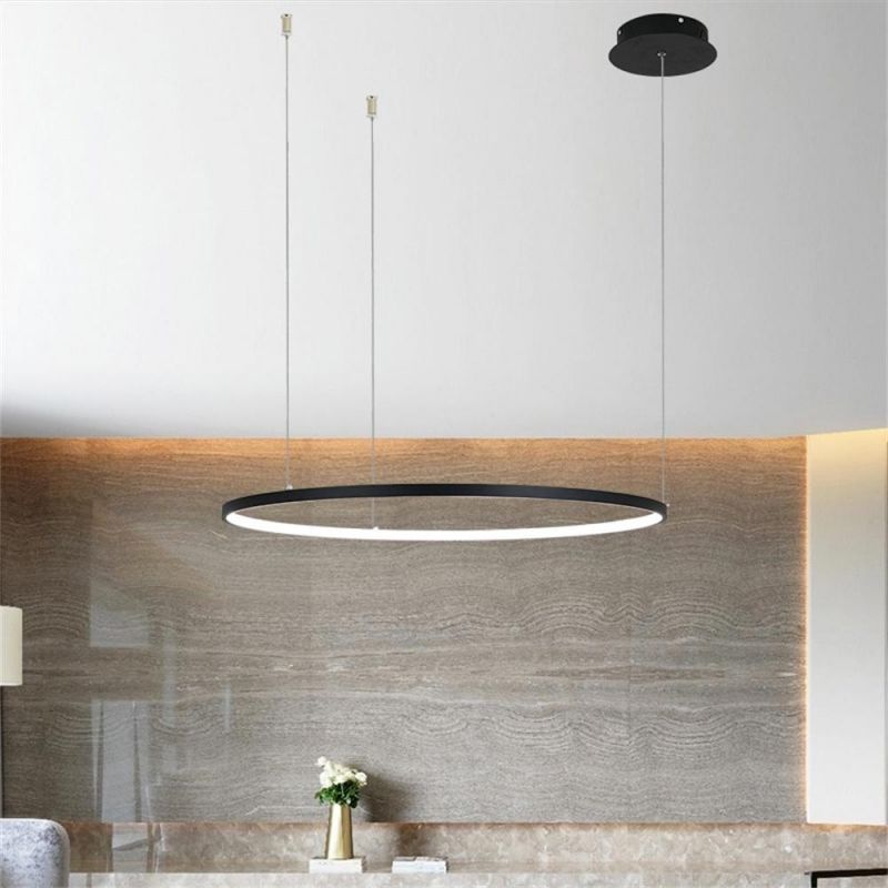 Wholesale Round Rings Acrylic LED Hanging Pendant Light for Home