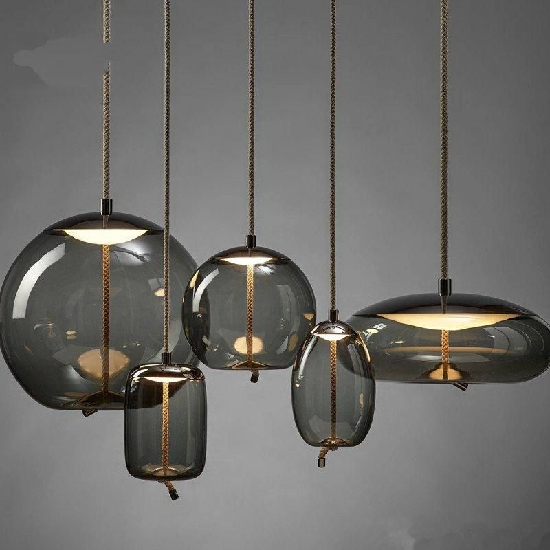 Scandinavian Glass Pendant Lights Bedside Nordic Industrial Luminaria Deco Knot Pendant Lights (WH-AP-281)