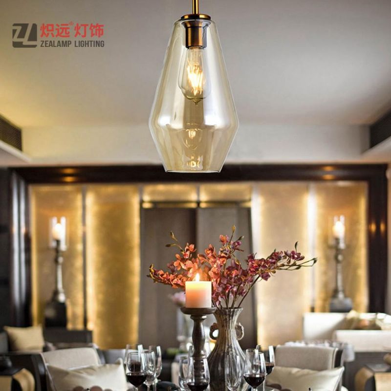 Modern Glass Lamp Shade Dining Room Chandelier Pendant Light (ZLA056P-S)