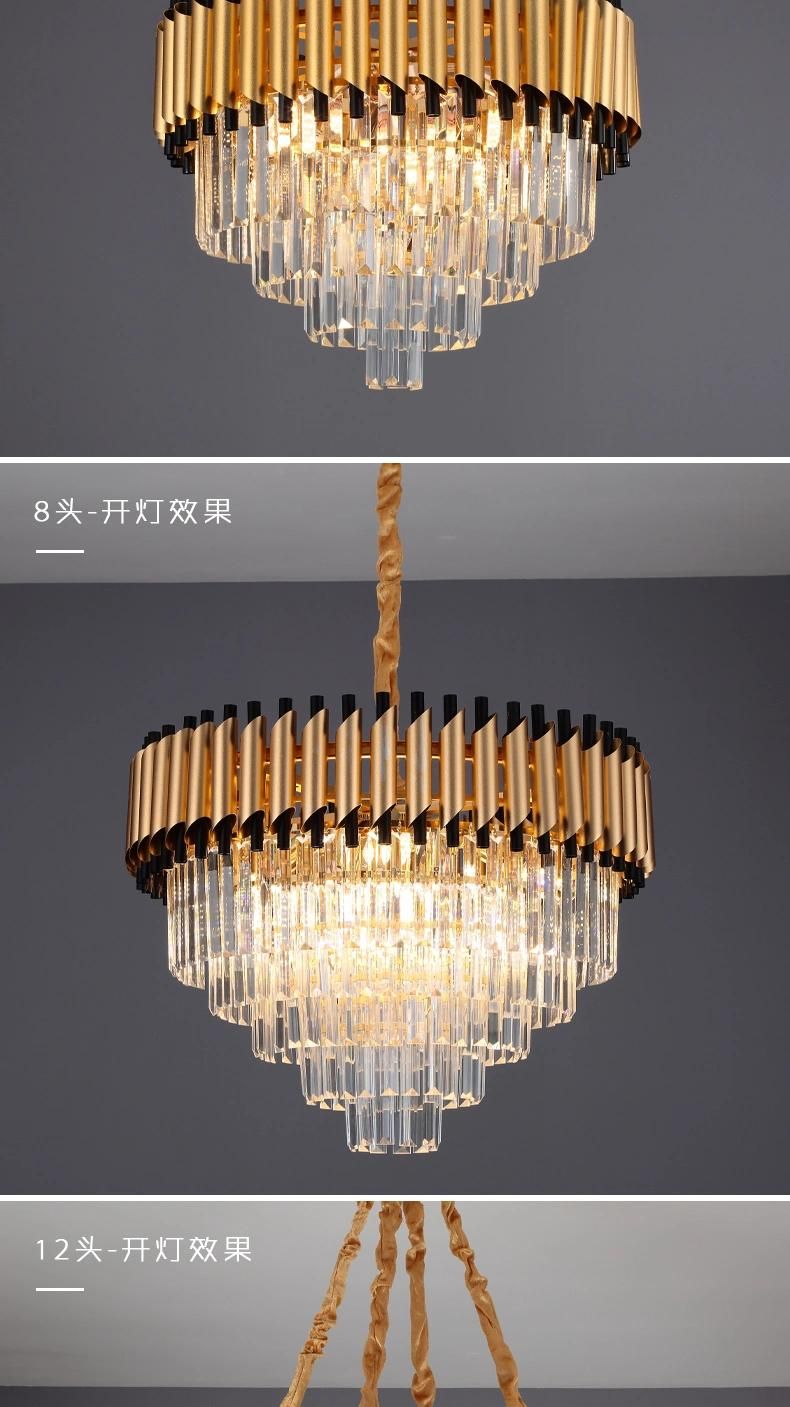 2021 Hot Sale Indoor LED Luxury Crystal Pendant Lighting for Hotel Restant Home