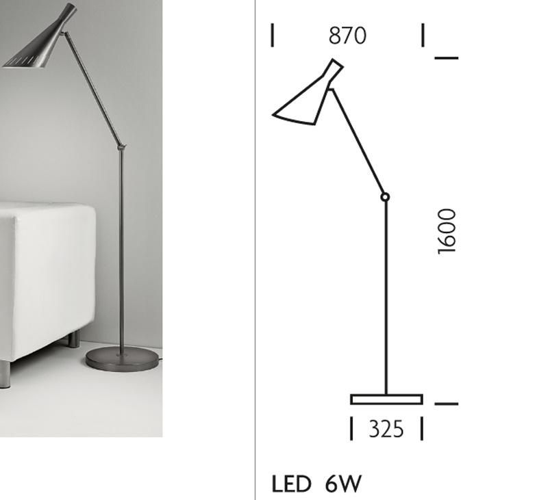 Adjustable Three Arms and Rotatable Acrylic Shade Floor Lamp
