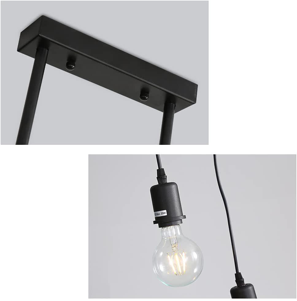 E27 Industrial Pendant Lighting, 3-Light Vintage Winding Lamp Loft Bar Wood Pendant Light (WH-VP-58)