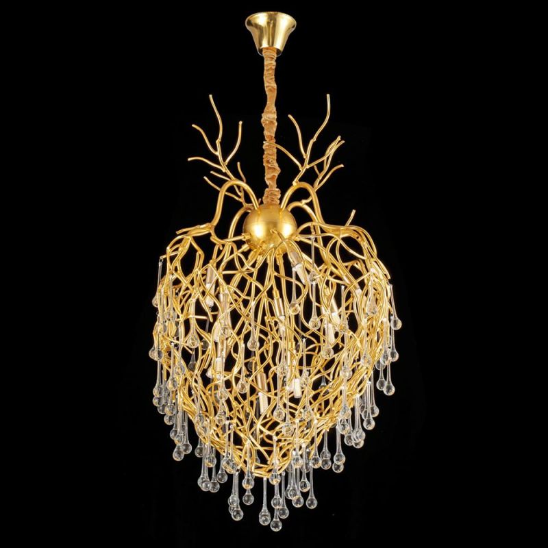 2022 Contemporary Meerrosse Gold Ball Hanging Light Chandelier Luxury Pendant Light Fixtures