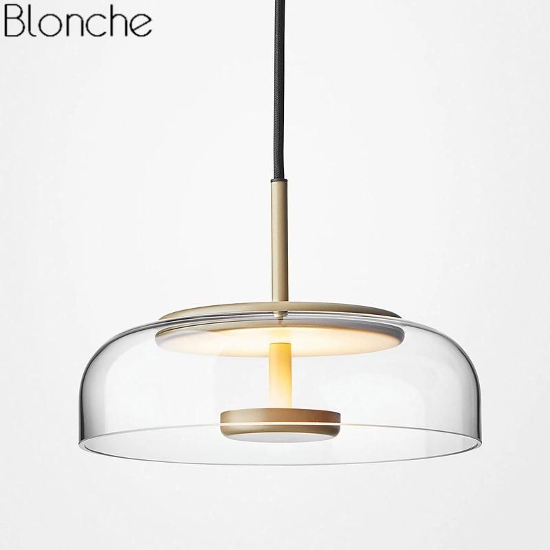 Nordic Clear Glass Pendant Lights LED Gold Modern for Dining Room Indoor Home Loft Kitchen Pendant Light (WH-AP-185)